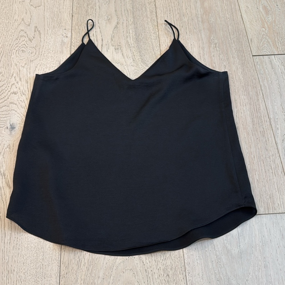 Express Double-V Tank Top w/ Double Layer in Black Size Medium - Picture 3 of 8